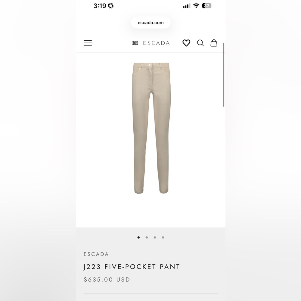 Escada Women’s White Five-Pocket Pants